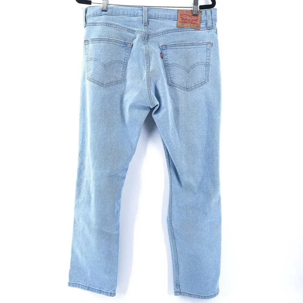 Levis Women 511 All Season Tech Comfort Stretch Lightwash Distress Classic 31x29 - Picture 11 of 14